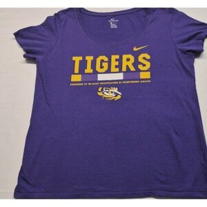 LSU Tigers Nike women's purple athletic game day graphic t-shirt sz L  football